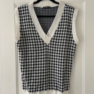 BooHoo checkered sweater vest